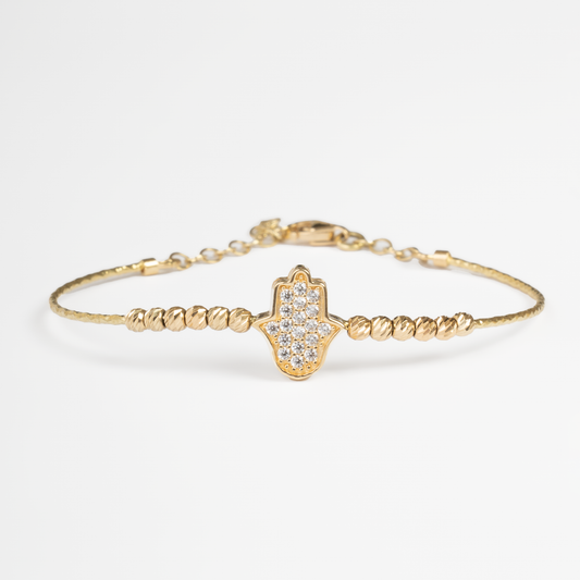 Golden Hamsa Bangle